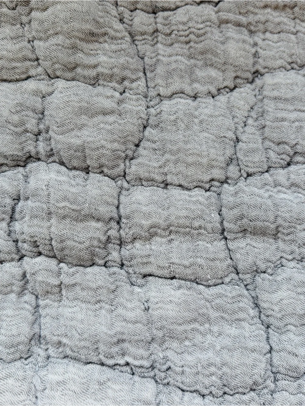 2 Pottery Barn Cloud Quilted Sham Covers in gray